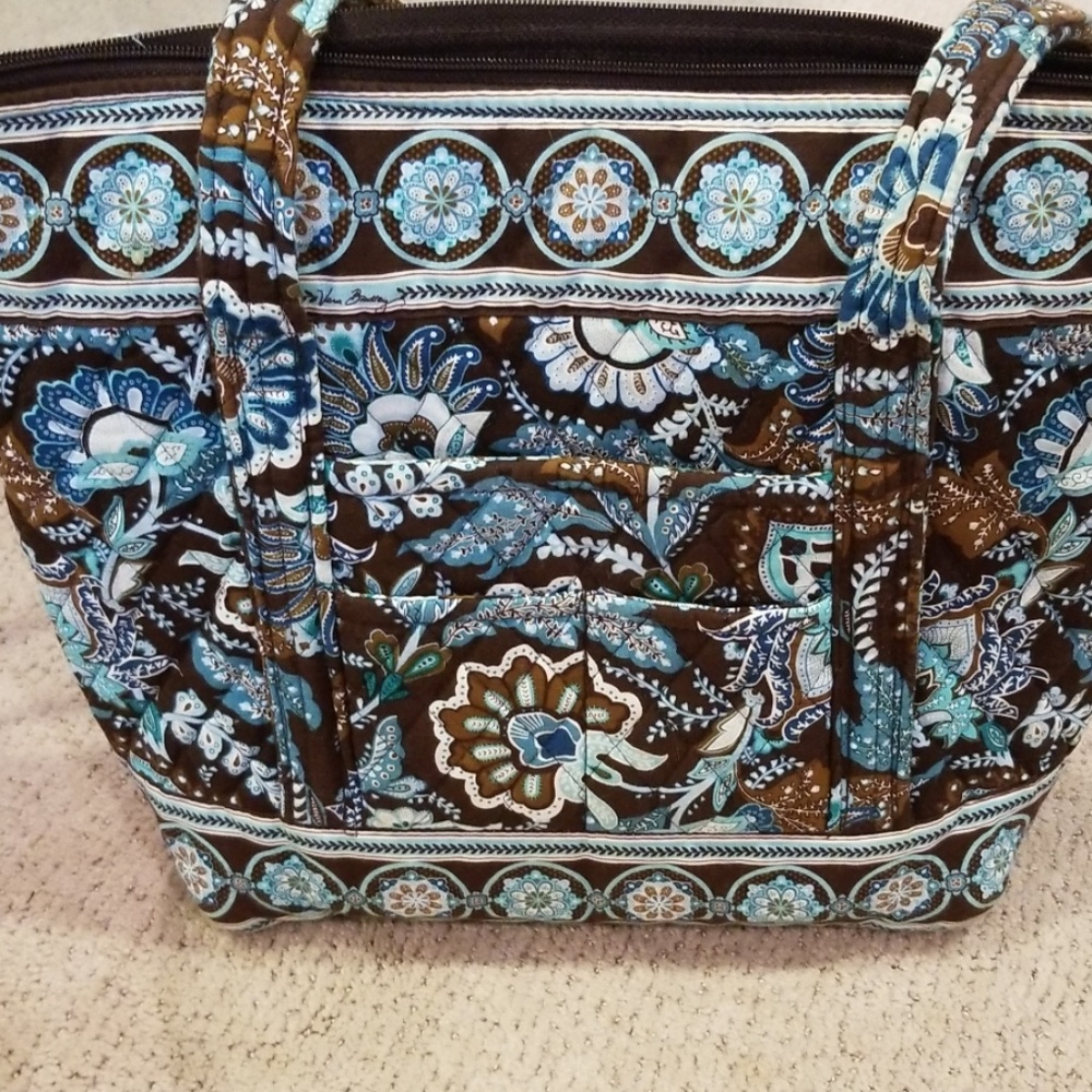 Vera Bradley Tote in Retired Java Blue - Picture 2 of 3